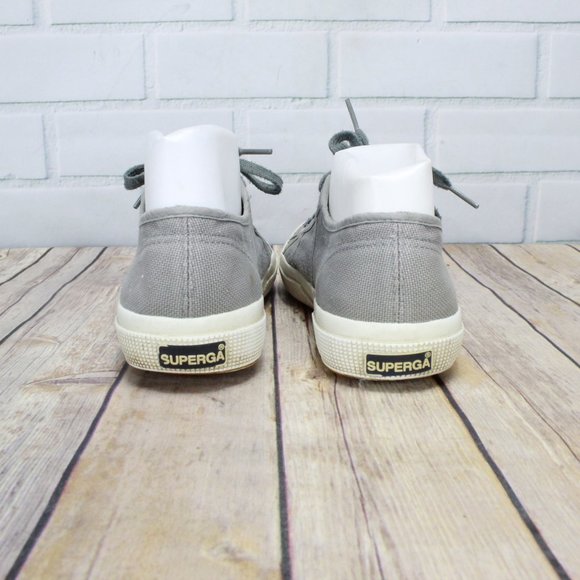 Superga Gray Canvas Lace Up Casual Sneakers Size 7 - Picture 5 of 8